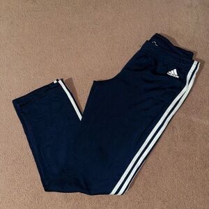 Adidas Dark Blue Track Pants with White Accents